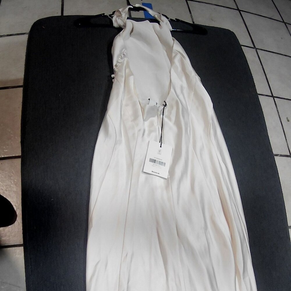 Reformation Fior Di LAtte Roy Satin Dress